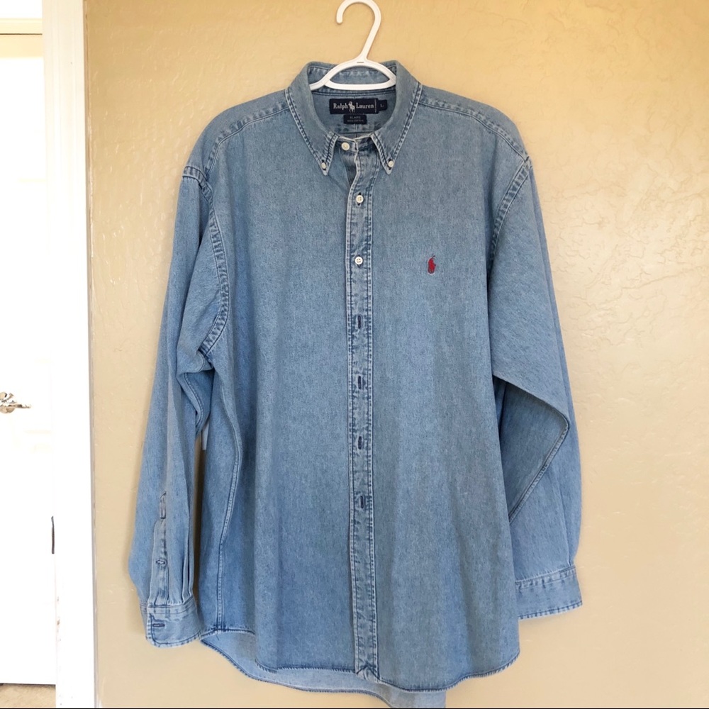 Chaps Ralph Lauren Denim Buttondown - Size L